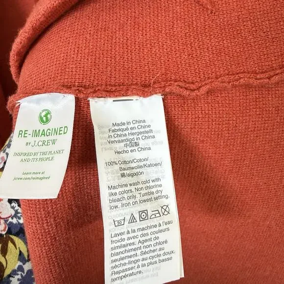 J Crew Schoolboy Sweater Blazer Women XS Red Knit Cotton Stretch Pockets New - Picture 3 of 5